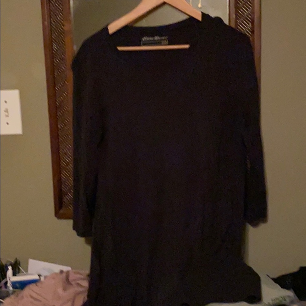 Eddie Bauer XL three-quarter sleeve cotton tunic